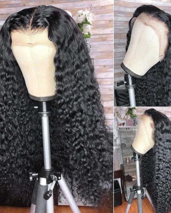 Deep Curly Human Hair Lace Front Wig