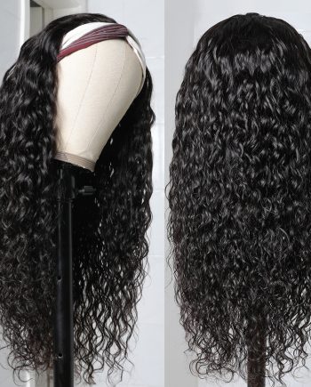 100% Human Hair Grip Headband Wig