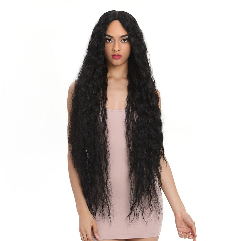 Blonde Super Long Wavy Lace Synthetic Hair Wig - Image 5