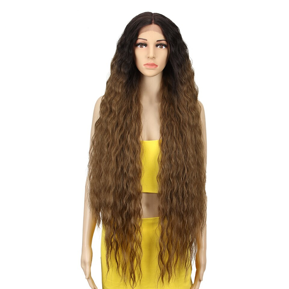 Blonde Super Long Wavy Lace Synthetic Hair Wig Blonde Super Long Wavy Lace Synthetic Hair Wig