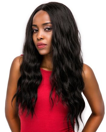 Black Long Wavy Lace Front Synthetic Hair Wig