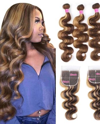 Ombre Body Wave Bundles with Closure