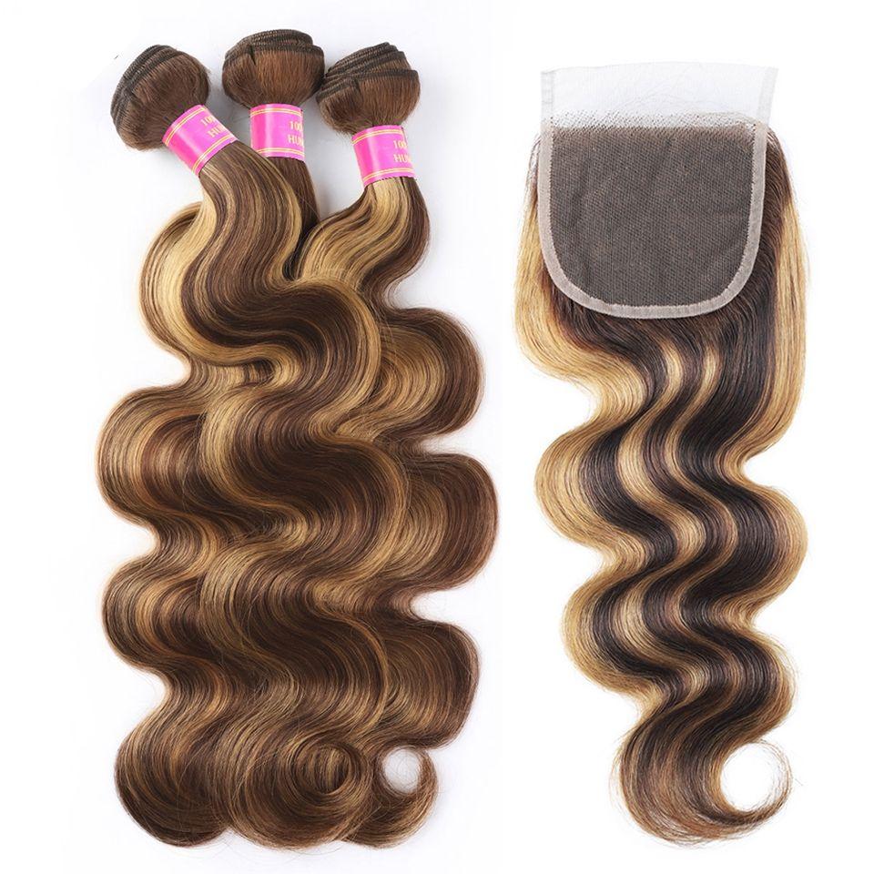 Ombre Body Wave Bundles with Closure Ombre Body Wave Bundles with Closure